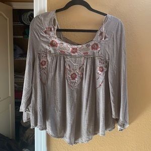 Free People Embroidered Top